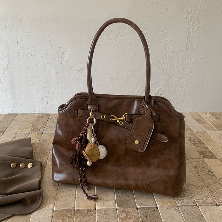 日韓流行|復古慵懶感公事包包女大容量質感百搭簡約小眾設計手提單肩托特包「H8900」25.11-3