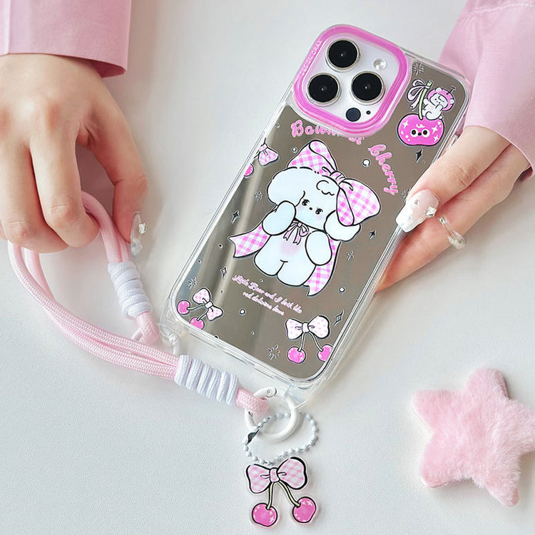 手機殼|iPhone15promax適用蘋果13手機殼掛繩鏡面殼14promax12「LR0850」24.07