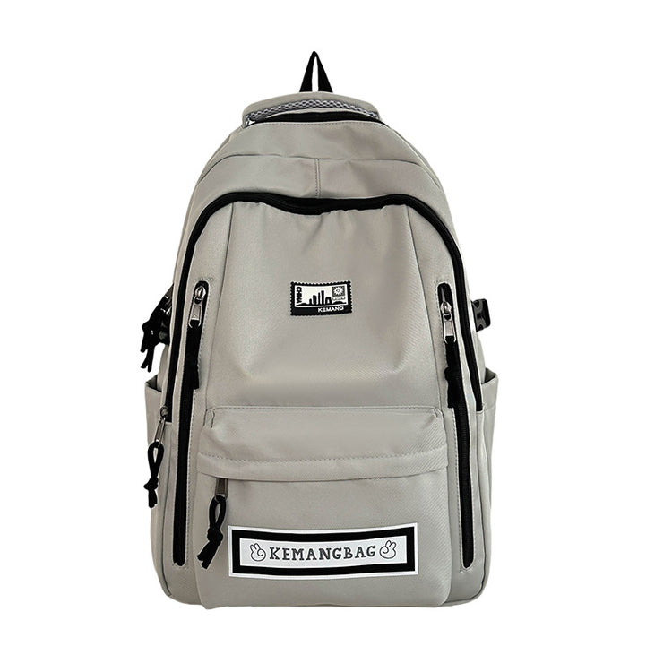 致青春|書包男大學生純色輕便大容量雙肩包多層國高中學生雙肩背包女 「9028-134」25.09-4