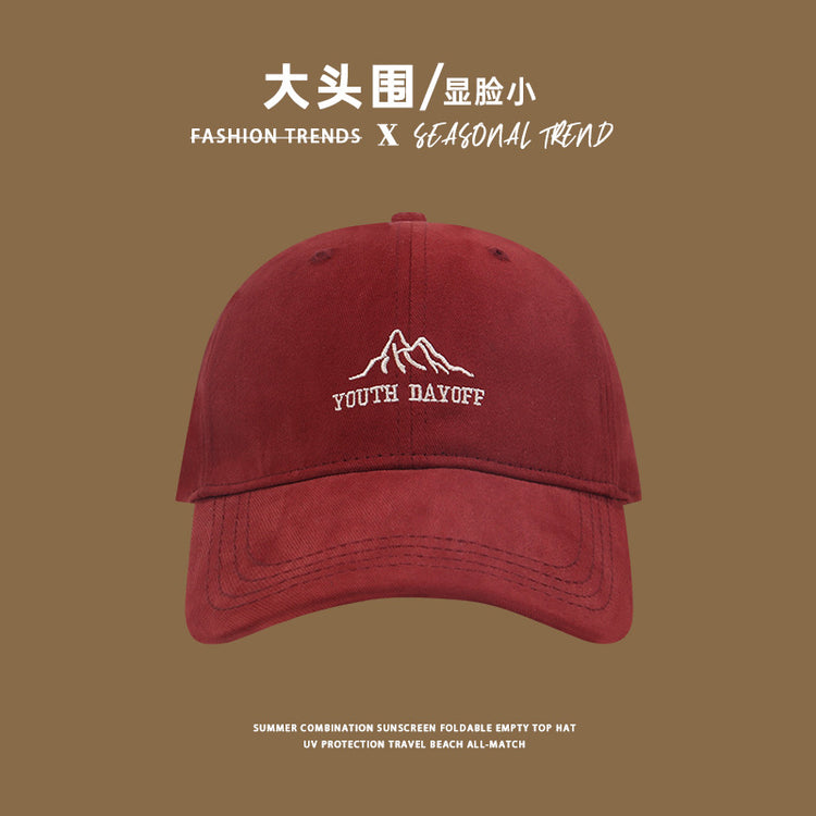 流行帽子|帽子大頭圍棒球帽女春夏新款休閒遮陽帽加深加大顯臉小鴨舌帽子男「C4898」25.01-1