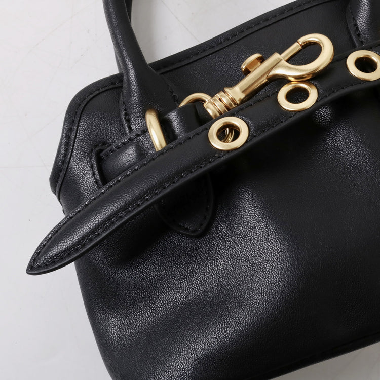 質感真皮|新款精緻迷你手拎中古保齡球斜背包通勤小眾復古百搭高級感包「8205」25.03-1