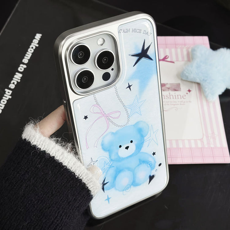 手機殼|iPhone16Pro高級感蘋果15ProMax手機殼14plus電鍍銀邊滴膠適「LR1589」25.04-4