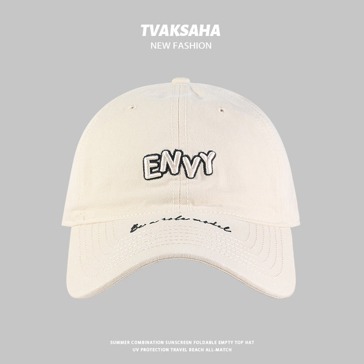 流行帽子|2024新款做舊立體刺繡純色百搭寬檐遮臉防曬棒球帽戶外出遊帽子女「C4269」24.08-2