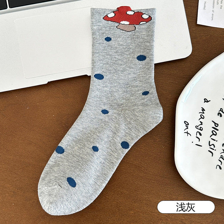 女襪|立體卡通圖案襪子可愛學院風彈力無骨短襪棉質吸汗透氣襪子「MK5119」25.08-2
