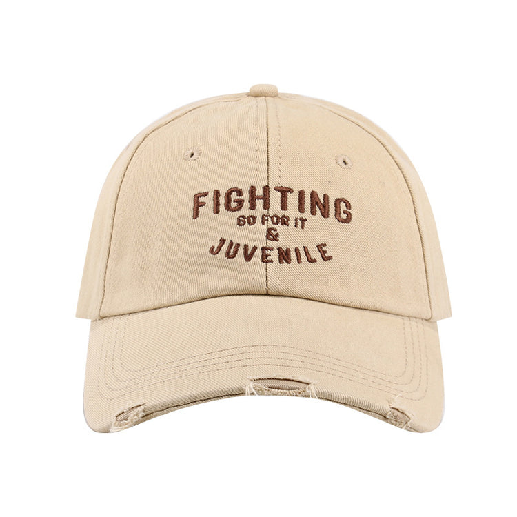 流行帽子|帽子春秋女百搭顯臉小遮陽帽學生百搭防紫外線防曬帽破洞棒球帽男「C3644」24.02-1