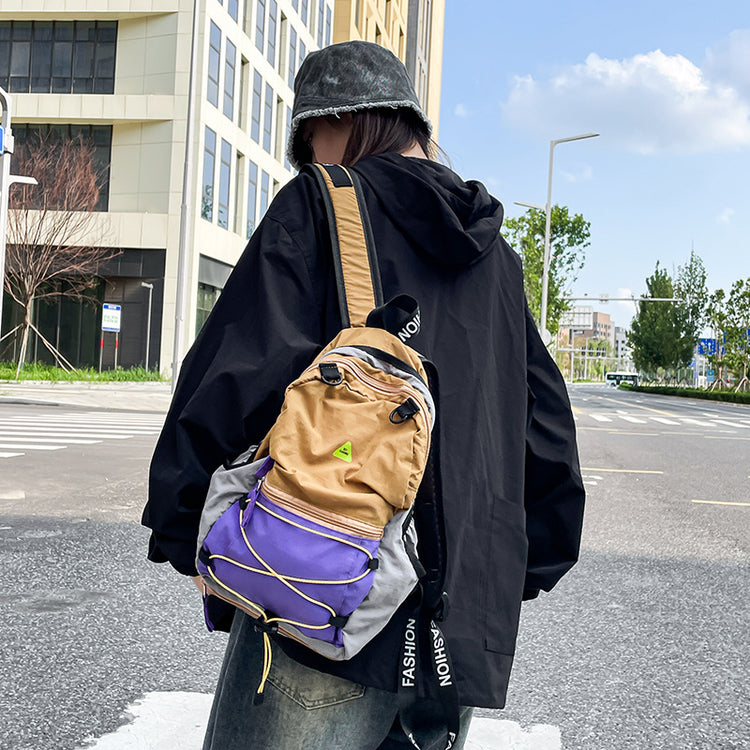 致青春|旅遊輕便小背包女2024新款戶外登山包超輕防細雨尼龍休閒小書包男「8019-128」24.10-1