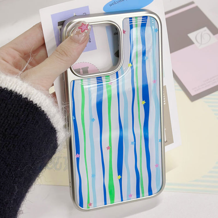 手機殼|iPhone16pro手機殼15蘋果14適用13Promax電鍍銀邊滴膠華為P70「LR1541」25.03-2