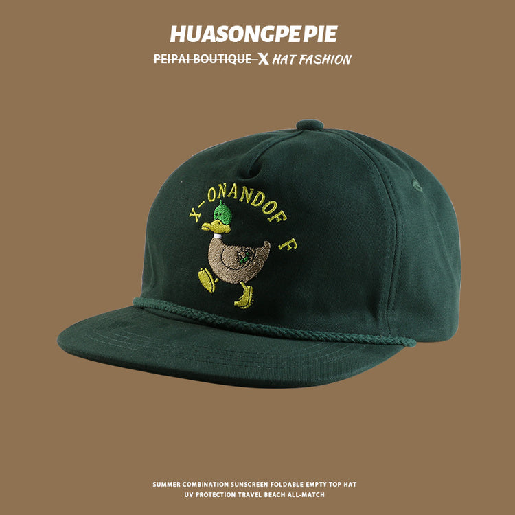 流行帽子|帽子防曬帽夏季女新款2024可愛鴨鴨寬檐遮臉百搭出行多巴胺棒球帽「C4058」24.06-3