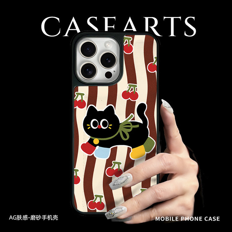 手機殼|iPhone16手機殼蘋果13Promax磁吸AG磨砂殼14適用15Pro卡通12「WYB0989」25.05-1