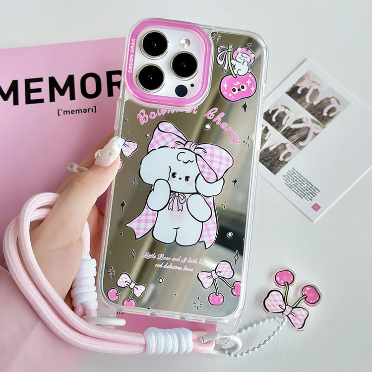 手機殼|iPhone15promax適用蘋果13手機殼掛繩鏡面殼14promax12「LR0850」24.07