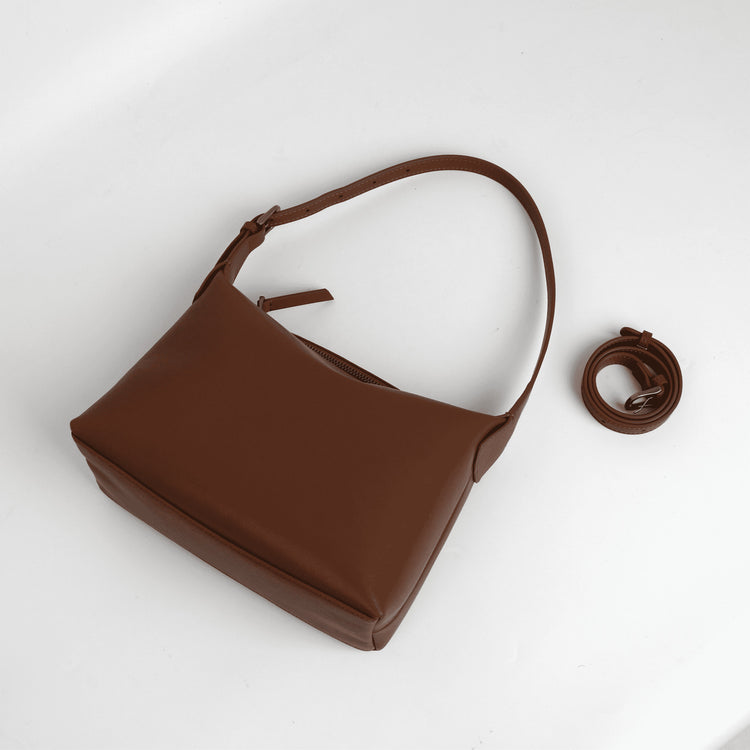 質感真皮|植鞣牛皮復古通勤包大容量托特包女2024新款百搭高級感單肩斜挎包「83062#」24.06-2