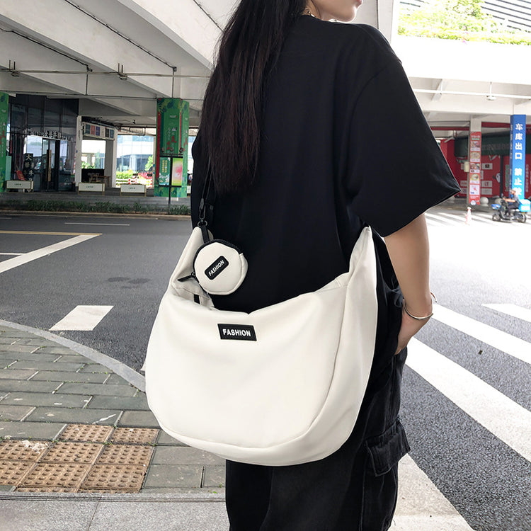 致青春 | 批發新款韓版女用單肩包斜背包時尚潮尼龍布大學生通勤女包「6995-118」24.08-3