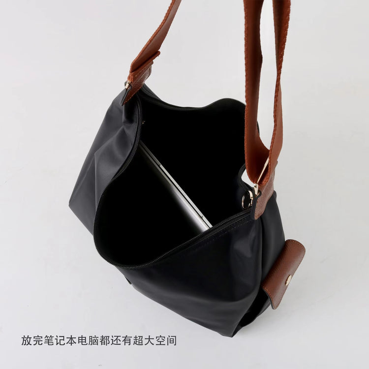 質感真皮|王菲同款2025新款大容量牛津布頭層牛皮托特包高級感通勤斜背包「3789」25.03-1