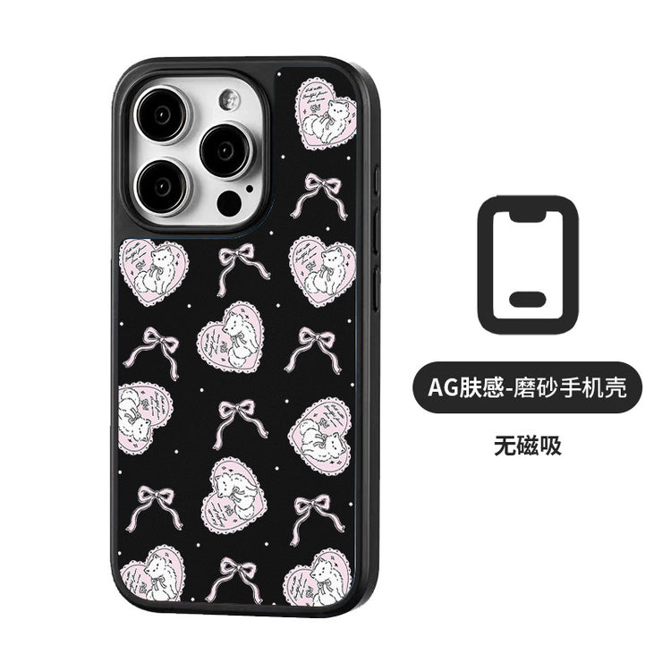 手機殼|蘋果16手機殼磁吸AG磨砂碳纖紋15iPhone14適用ins風13Promax「LR1380」25.04-2