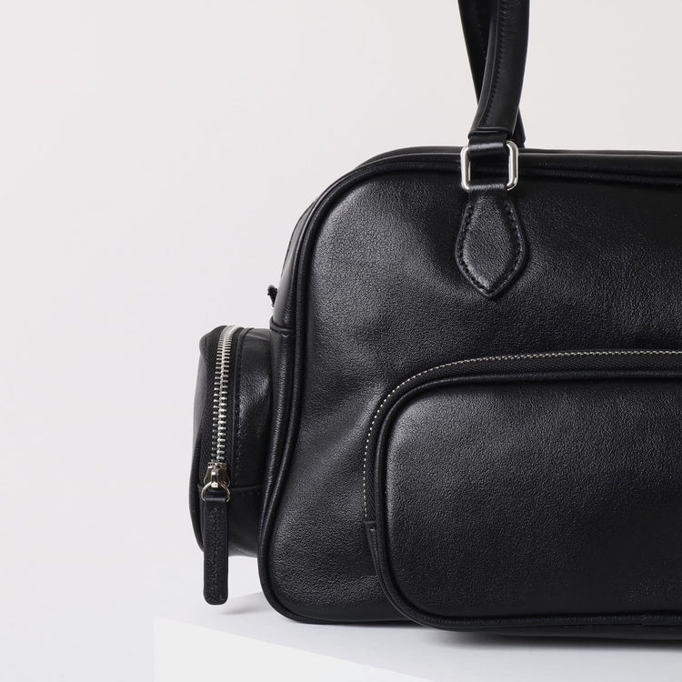 質感真皮|2024新款復古運動手提包機車包大容量秋冬單肩公文包休閒真皮女包「3301」24.12-4