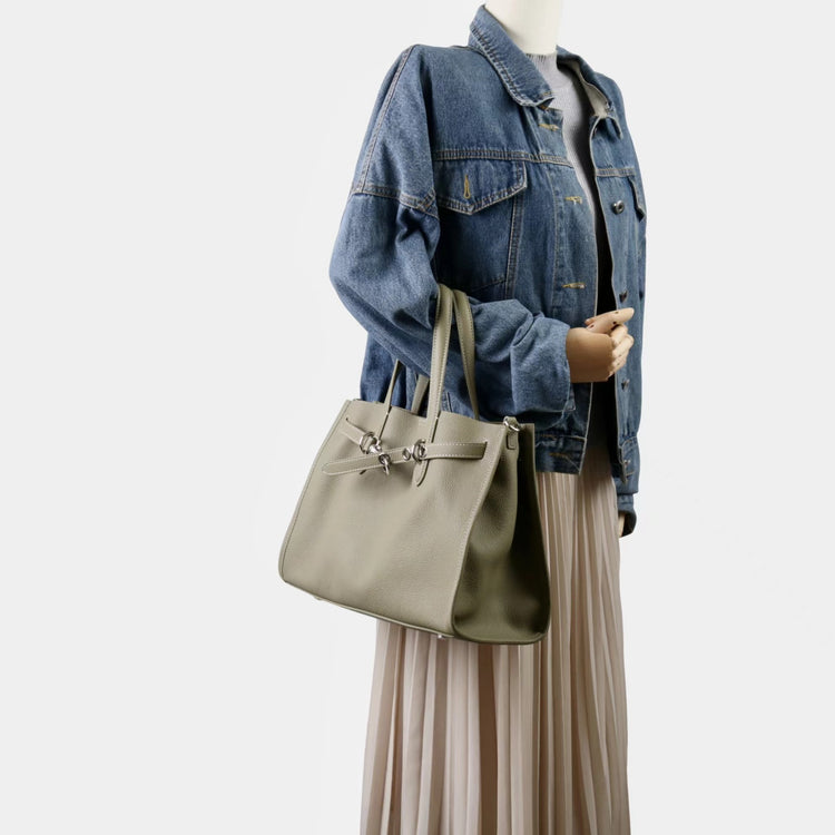 質感真皮|2025新款百搭高級大容量時尚手拎單肩斜背包通勤真皮女包質感「52930 523006」25.05-1