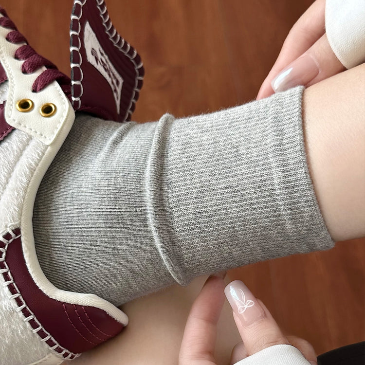 女襪|純棉襪子女10A抑菌防臭吸汗透氣中筒襪彈力無骨抗起球襪子「ZJ25031」25.09-2