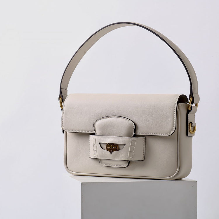 質感真皮|秋冬新款2024頭層牛皮法棍包腋下包金幣包小方包手提包單肩斜挎包「5112」24.12-1