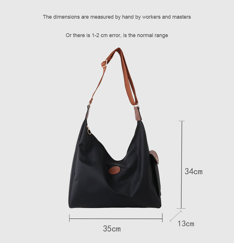 質感真皮|王菲同款2025新款大容量牛津布頭層牛皮托特包高級感通勤斜背包「3789」25.03-1