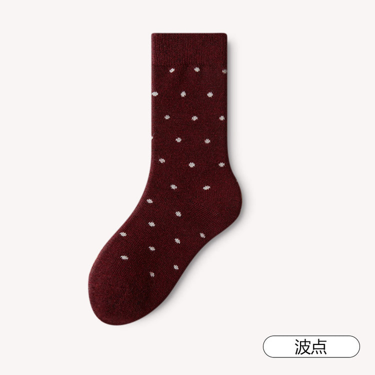 女襪|秋冬季襪子女蓄熱鎖溫加厚保暖羊毛襪彈力襪口軟糯舒適諸暨襪子「GO2498」24.12-3