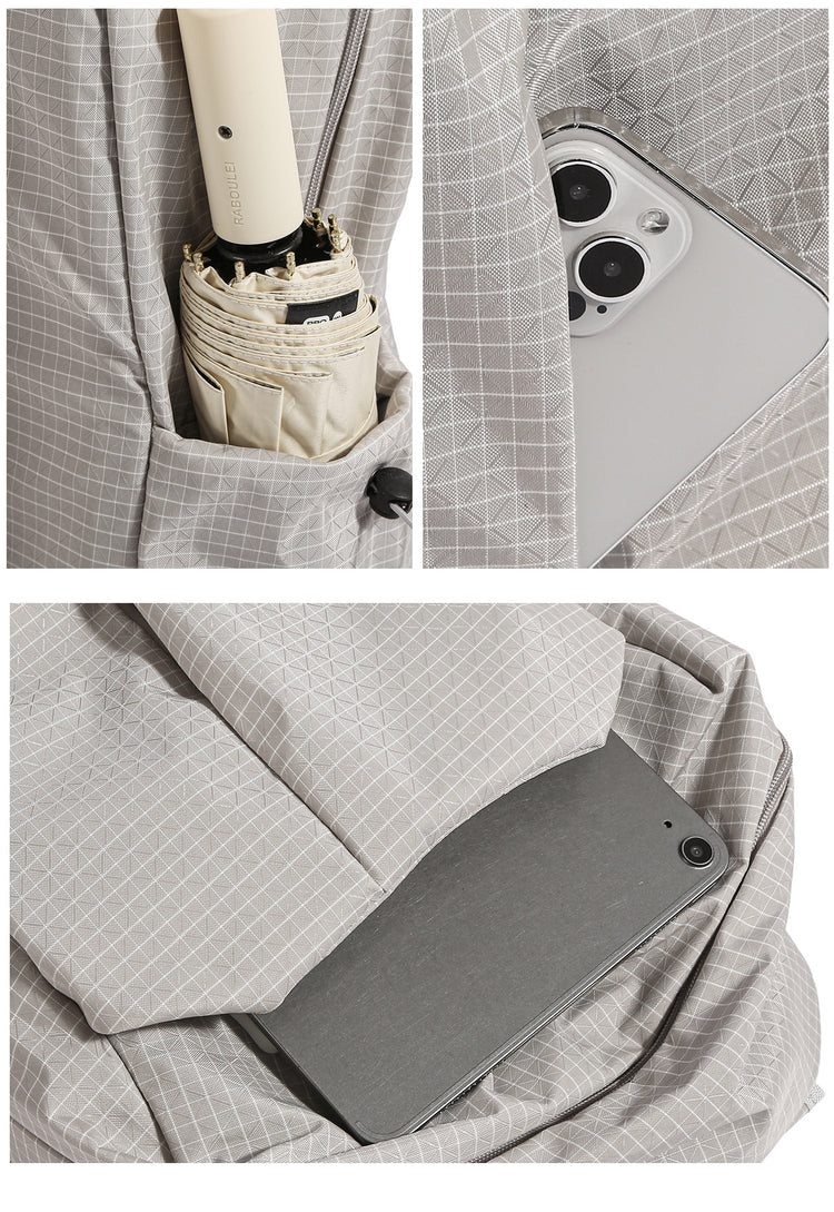 致青春|新款休閒雙肩包大容量簡約潮酷背包男女中大學生純色書包背包「9776-130」25.11-4