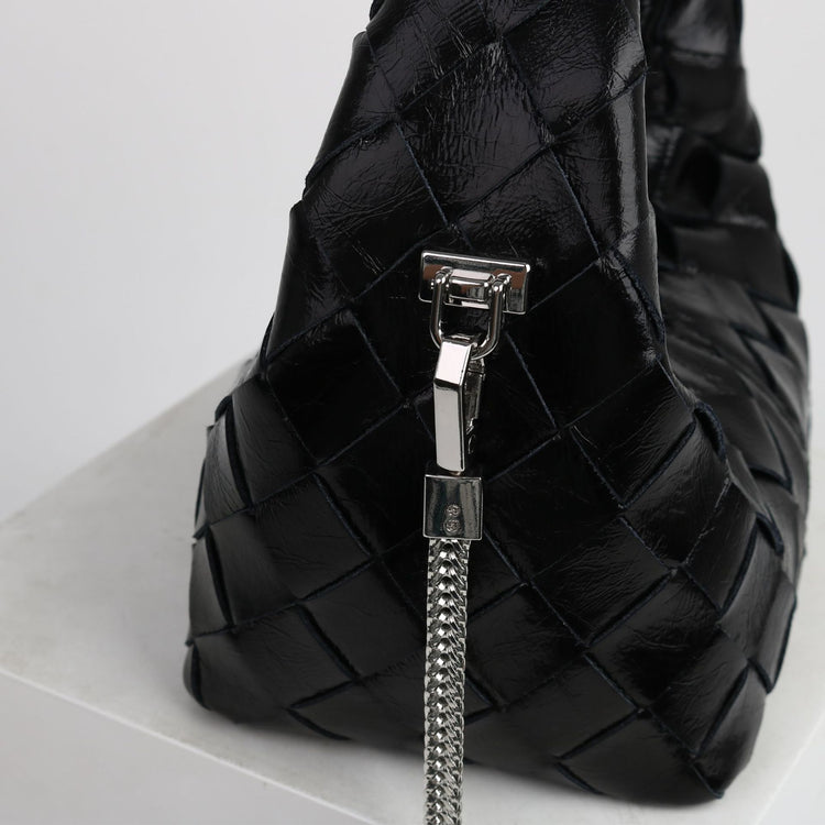 質感真皮|2024新牛皮手腕真皮便當訂製編織女包潮流歐美手柄單肩斜挎包「3328」24.04-4