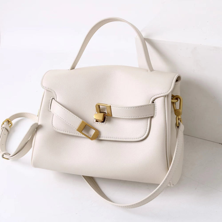 質感真皮|2025新款通勤復古百搭單肩斜背包外出上班公文包女包時尚潮流單肩包「6191S」25.12-1