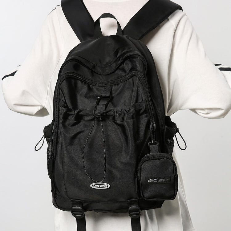 致青春|雙肩包日系大容量背包 原宿簡約休閒國高中學生書包抽繩設計後背包「8819-134」24.10-3