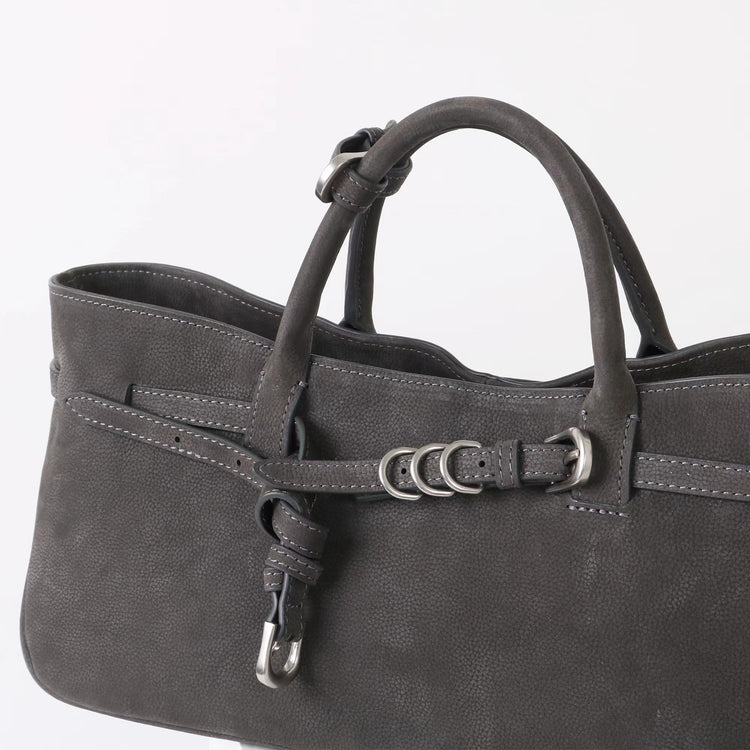 質感真皮|2025新款復古休閒麂皮包通勤百搭極簡皮帶扣設計斜背女小眾托特包「5797」25.09-4