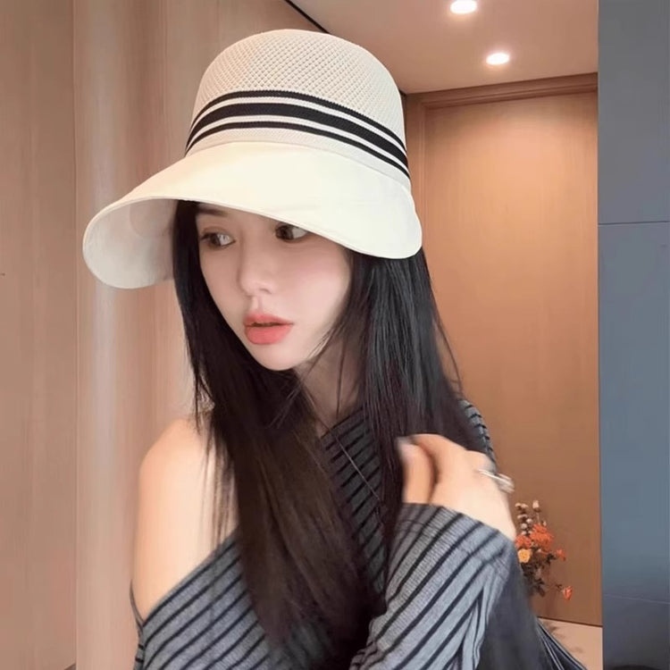 流行帽子|2025新款防曬遮陽帽子女夏季鏤空透氣太陽帽大檐沙灘遮臉漁夫帽子「C5131」25.04-3