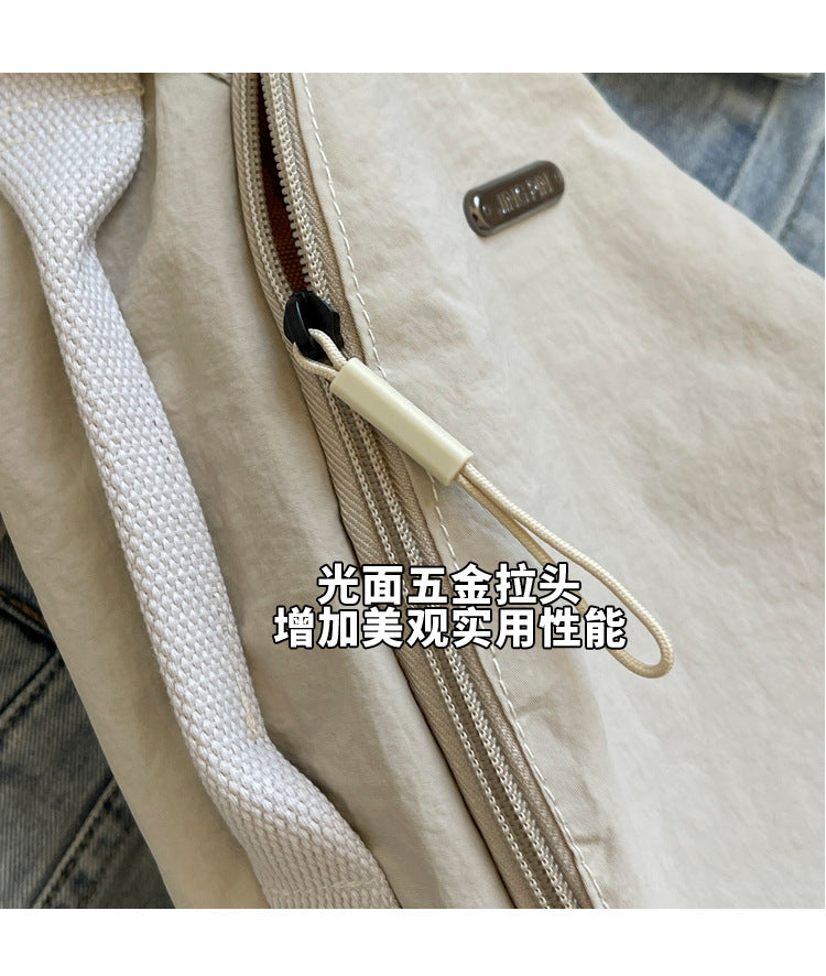 致青春 | 日系胸包女2024夏季新款休閒簡約斜背包時尚洋氣旅行尼龍包女「2421-118」24.08-2