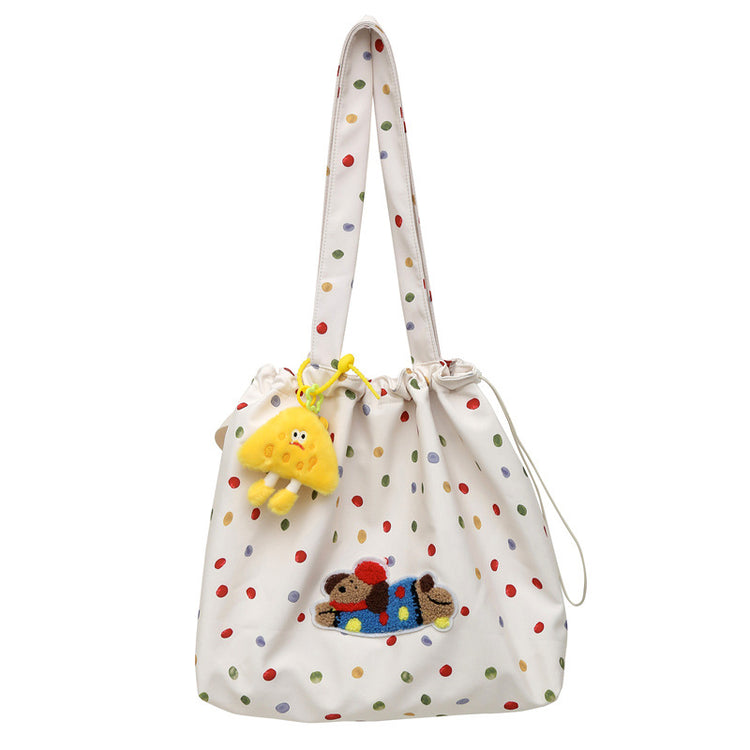 致青春|臘腸狗包包女2024新款學院風簡約單肩包休閒大容量高顏值托特包「231-121」24.12-1