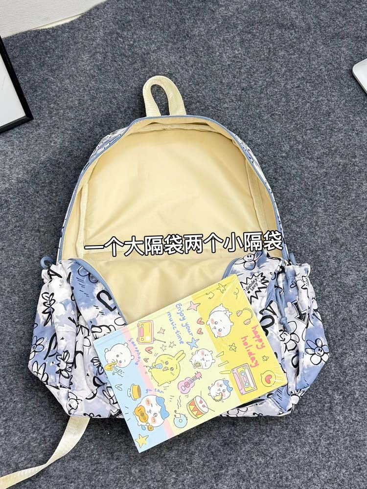 致青春|韓系ins高顏值小眾設計彩色個性塗鴉背包初高中生輕便雙肩包「8647-128」25.10-2