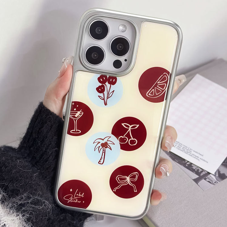 手機殼|iPhone15Promax蘋果16手機殼14電鍍銀邊滴膠13適用華為p70pro「LR1501」25.03-3