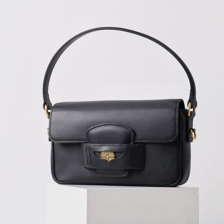 質感真皮|秋冬新款2024頭層牛皮法棍包腋下包金幣包小方包手提包單肩斜挎包「5112」24.12-1