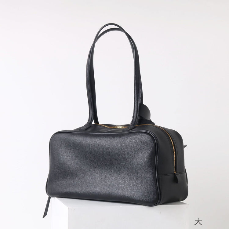 質感真皮|2025全新百搭輕奢小眾高級感波士頓大包肩托特枕頭通勤保齡球包「6163」25.07-1
