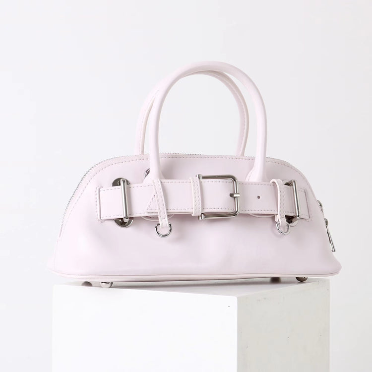 質感真皮|2025新款百搭手提包時尚優雅肩斜背包韓國小眾手提保齡球包包「6717」25.07-2