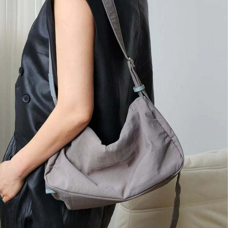 質感真皮|韓版輕便手抓紋防水布休閒大容量單肩包男女運動健身斜挎托特包「3201」24.06-2