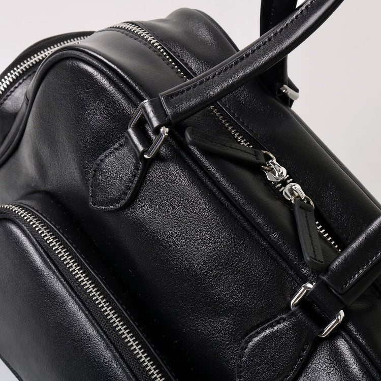 質感真皮|2024新款復古運動手提包機車包大容量秋冬單肩公文包休閒真皮女包「3301」24.12-4