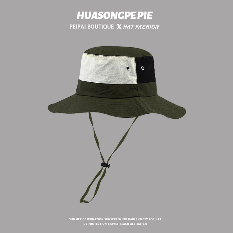 流行帽子|戶外登山漁夫帽女夏季高級感顯臉小防曬帽休閒百搭登山釣魚帽子男「C3641」24.01-4
