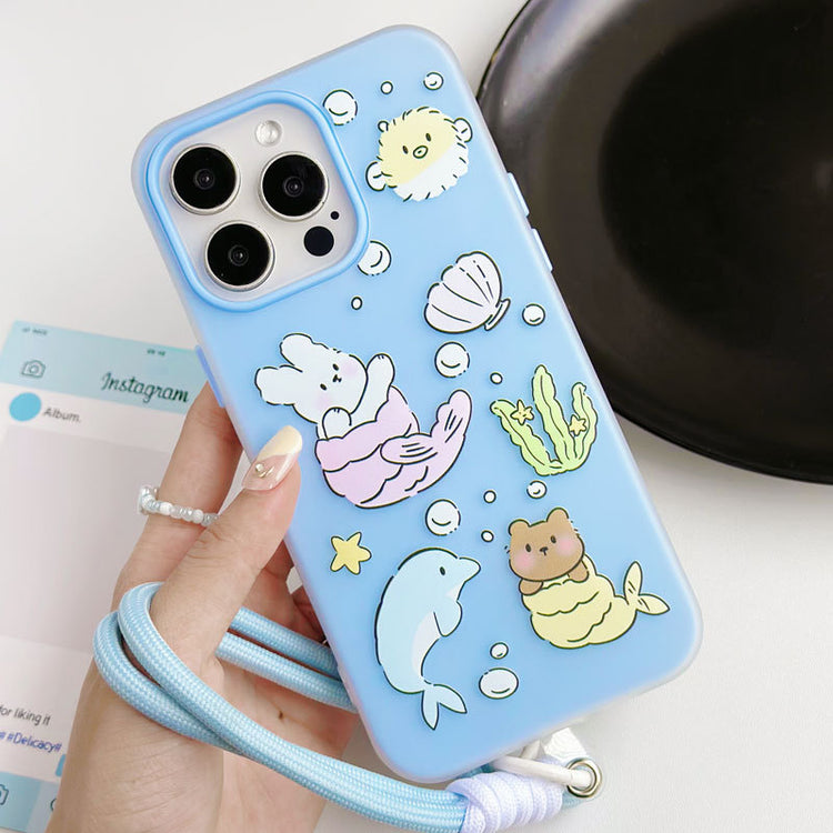 手機殼|iPhone16pro手機殼14Pro蘋果15promax膚感果凍適用12手機繩13「WL0351」24.10-1