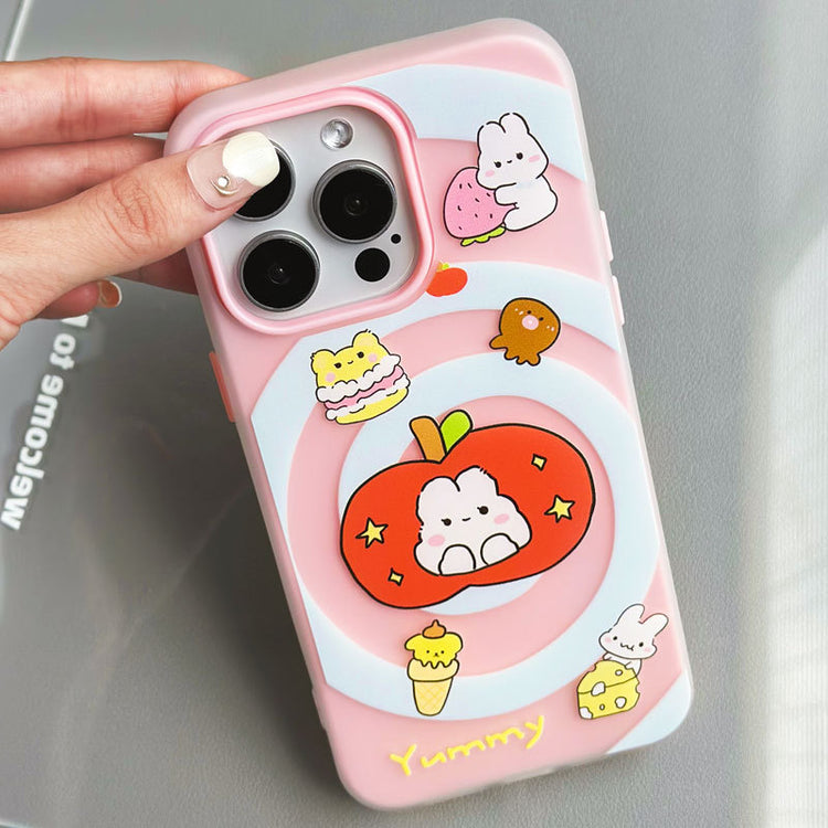手機殼|iPhone16promax手機殼14膚感果凍蘋果15pro適用12手繩13卡通「WL0307」24.09-2