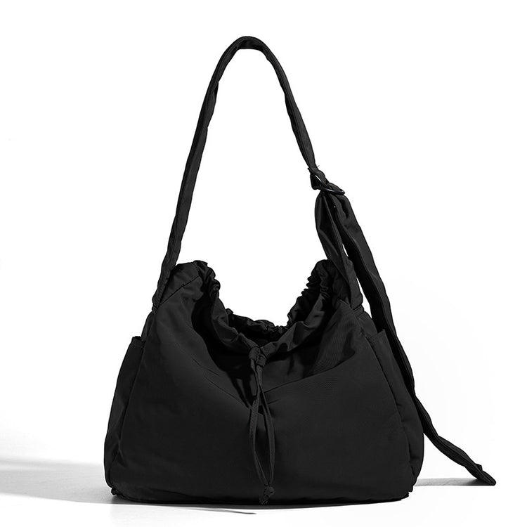 致青春|大容量質感包包女休閒旅行單肩包輕便簡約百搭抽繩斜挎托特包「6180-130」25.09-2