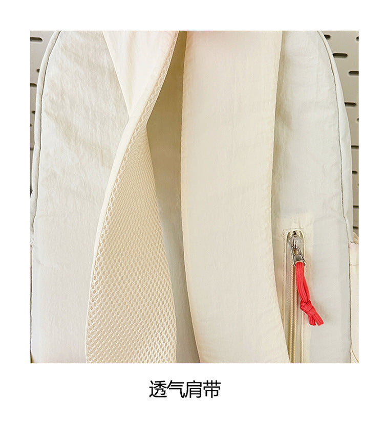 致青春|小清新休閒書包女大學生ins大容量簡約背包國中高中生百搭雙肩包「1018-125」25.09-2