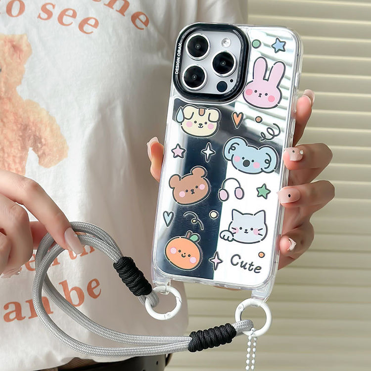 手機殼|蘋果15手機殼iPhone14promax適用12/11掛繩鏡面殼13pro保護套「WM0631」24.07