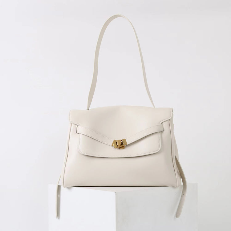 質感真皮|2025新款通勤復古百搭單肩斜背包外出上班公文包女包時尚潮流單肩包「6191L」25.12-1