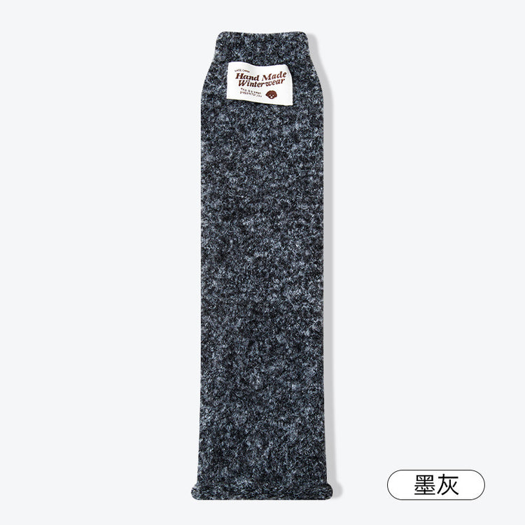 女襪|白色羊絨襪子女彈力羅口蓄熱鎖溫堆堆襪套秋冬季加厚保暖舒適腿套「YM2470」24.12-4