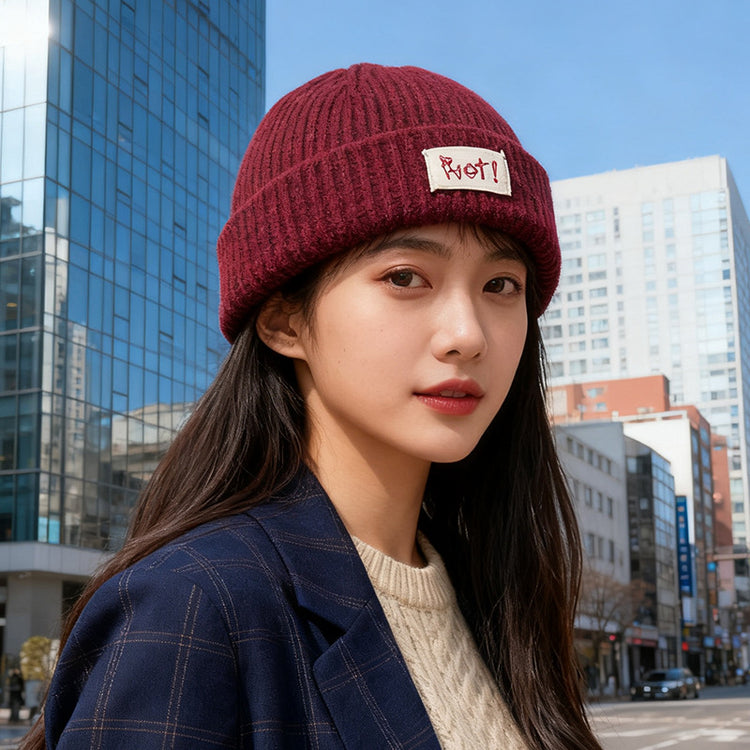 流行帽子|帽子女2025秋冬新款大頭圍顯臉小針織帽加厚防寒冷帽保暖毛線帽男「C5768」25.11-2