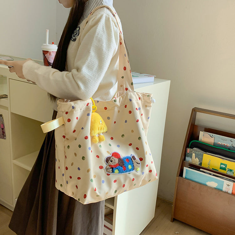 致青春|臘腸狗包包女2024新款學院風簡約單肩包休閒大容量高顏值托特包「231-121」24.12-1