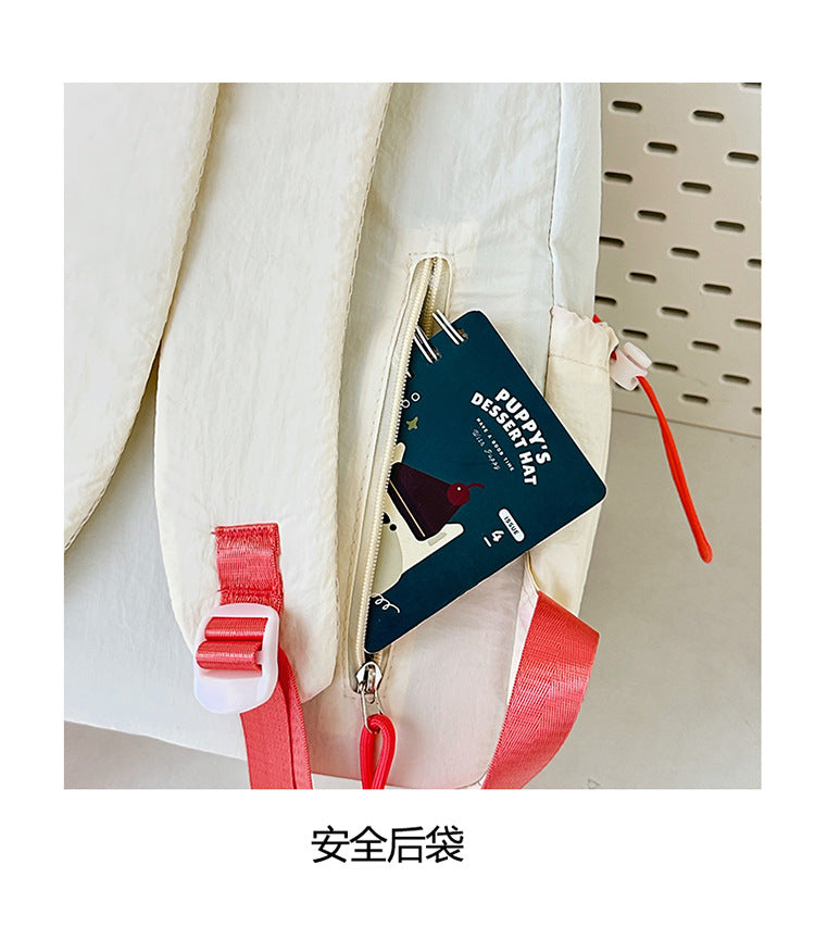 致青春|小清新休閒書包女大學生ins大容量簡約背包國中高中生百搭雙肩包「1018-125」25.09-2